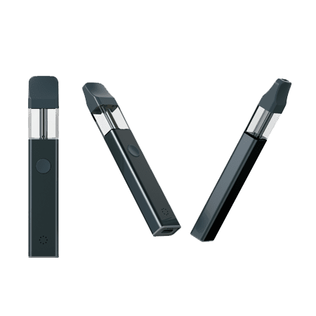 Vaporous push button disposable pens